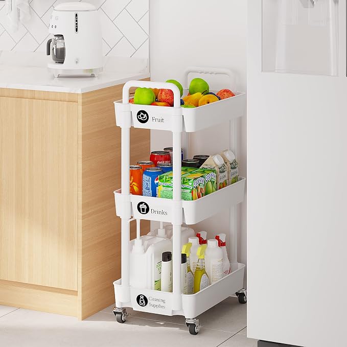 Laiensia 3-Tier Rolling Cart - Image 4