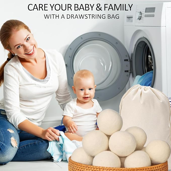 24 Pack Wool Dryer Balls XL Reusable Laundry Balls - Image 5