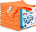 MW Pro Microfiber Cleaning Cloth | Orange | 12 Pack | 16” x 16” | All Purpose by MicrofiberWholesale