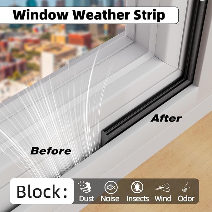 3Pcs×196" Wedge Weather Stripping Door Seal Strip - Image 4