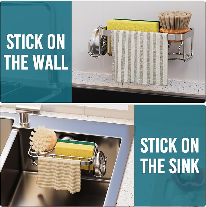 TAILI 4-in-1 Sponge Holder for Kitchen Sink - Image 8