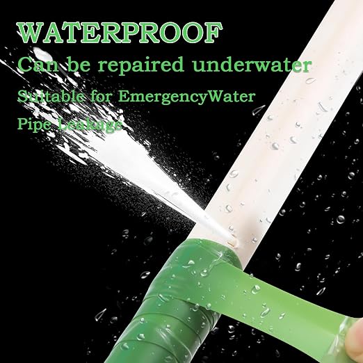Self Fusing Silicone Tape 1 in x 5' Green Waterproof Rubber Leak Proof Sealing - Image 4