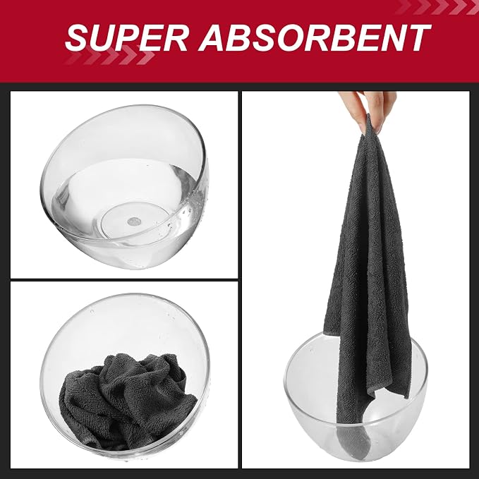 16 Pcs Microfiber Cleaning Cloth 16x16 Inch Microfiber Towels - Image 3