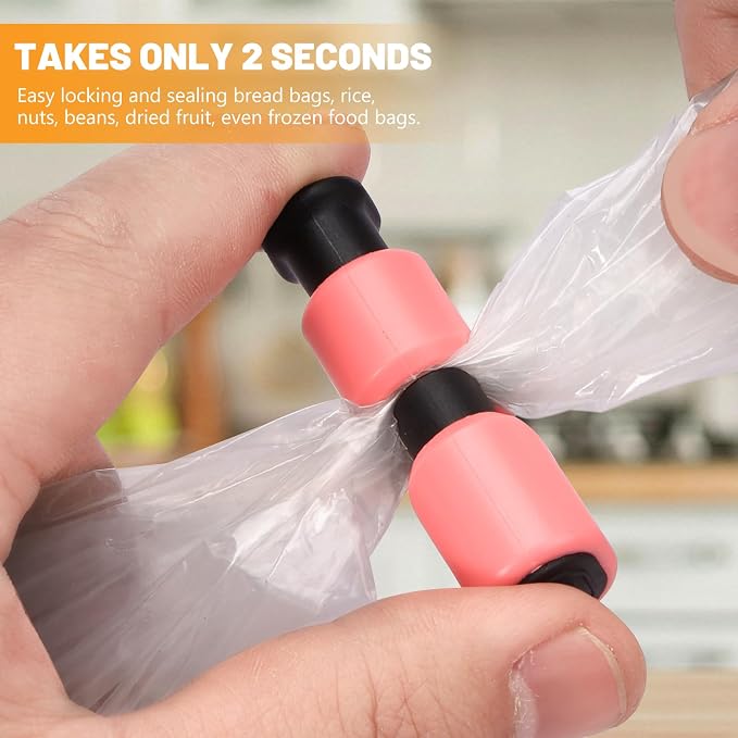 AmoreAngel Crafts 8 Pack Bread Bag Clips, Squeeze Lock Food Bag Clips, Plastic - Image 3