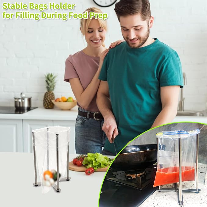 Plastic Bag & Bottle Drying Rack, Collapsible Countertop Stand - Image 6