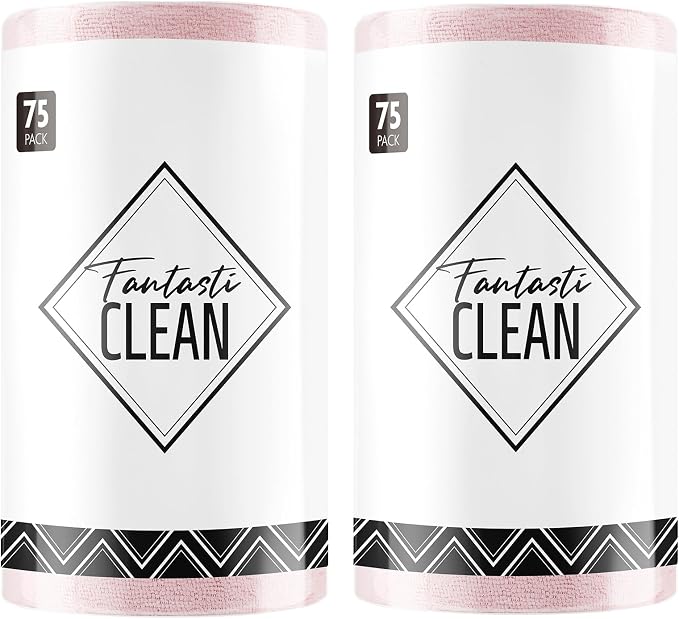 Fantasticlean Microfiber Cleaning Cloth Roll -150 Pack, Tear Away Microfiber by Fantasticlean