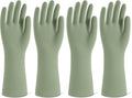 Rubber Cleaning Gloves for Dishwashing, 4 Pairs Reusable Kitchen Gloves for by Unknown