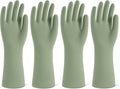 Rubber Cleaning Gloves for Dishwashing, 4 Pairs Reusable Kitchen Gloves for by Unknown