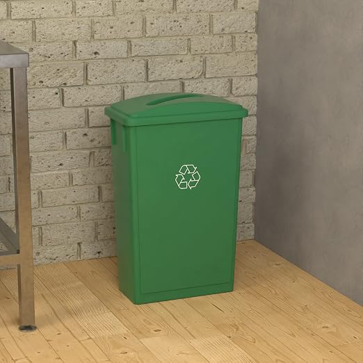 23 Gallon Green Recycle Slim Jim Trash Can - Image 4