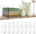 Shelf Dividers Purse Organizer for Closet: 16-Pack Acrylic Bag Storage by SortNStore