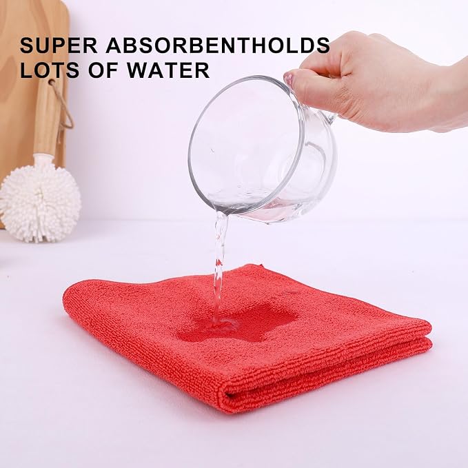 Tricol Clean Microfiber Cleaning Cloth, 12 Pack Ultra-Thick Cleaning Rags - Image 4