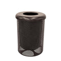 COATEDOUTDOORFURNITURE RFT-P-BRW Heavy Duty Round Trash Receptacle by CoatedOutdoorFurniture