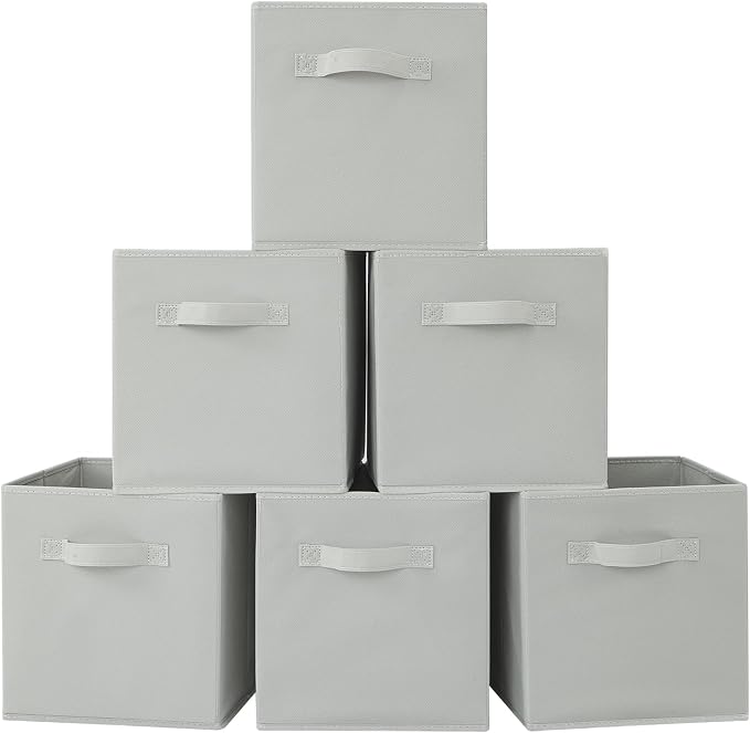 Stero Fabric Storage Bins 6 Pack Fun Colored Durable Storage Cubes by Stero