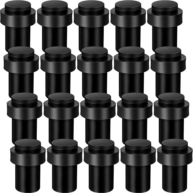 Chumia 6 Pcs Door Stopper Mounted Floor Stops Stainless Steel Cylindrical by Chumia