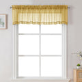 Chyhomenyc Sheer Valances for Windows 2 Pack, Small Window Curtains for Living by Chyhomenyc