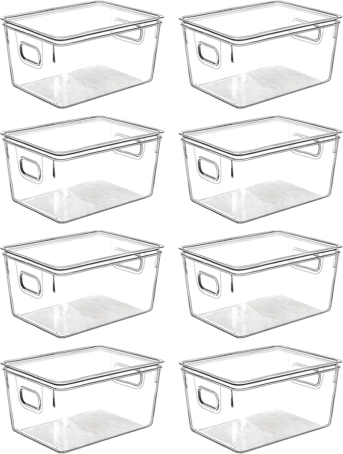 Clear Plastic Storage Bins by CONTROLKITCHEN
