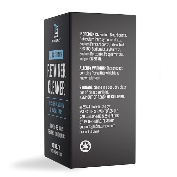 Retainer Cleanser Tablets Cleaner, Removes Odors Discoloration Stains and - Image 2
