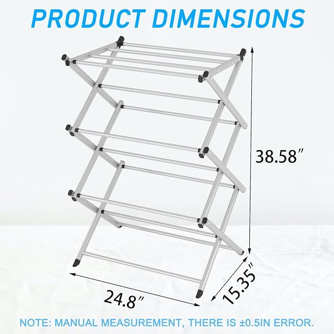 Household Indoor Folding Clothes Drying Rack, Dry Laundry and Hang Clothes - Image 2