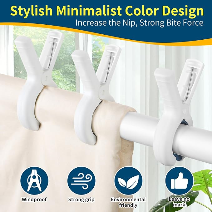 Senbowe Extra Large 6 Pack Beach Towel Clips, 5.1 Inch Pool Chair Clips - Image 4