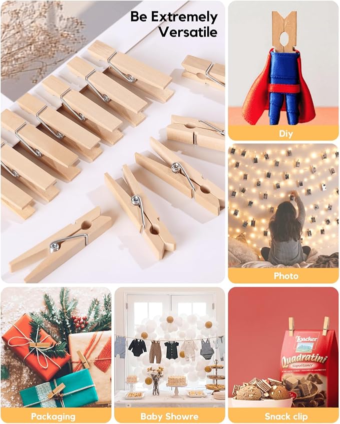 Clothes Pins Wooden Clothespins - Image 5