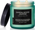 M&SENSE Sandalwood Jasmine Scented Candle, 11.6oz 70 Hours Burn Time Clean Non by MSENSE