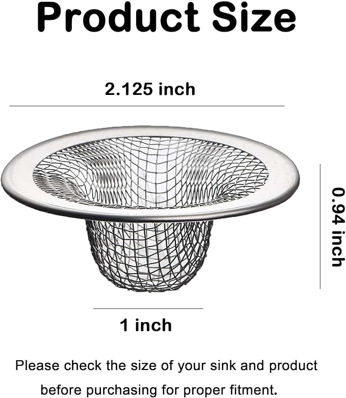 20Pcs Small Drain Mesh Basket, 2.125'' Bathroom Sink Drain Strainer Screen Mesh - Image 2