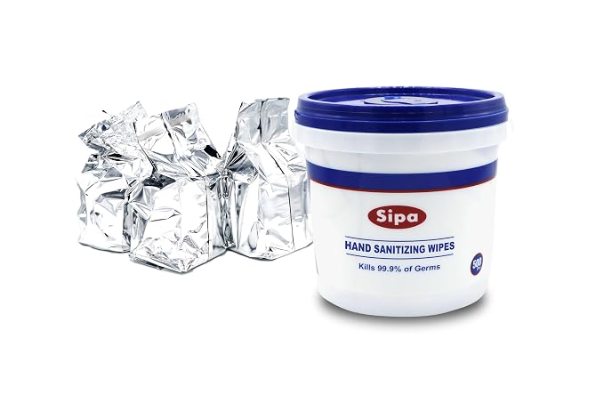 SIPA Hand Sanitizing Wipes 500 WIPES/BUCKET will Refills by SIPA