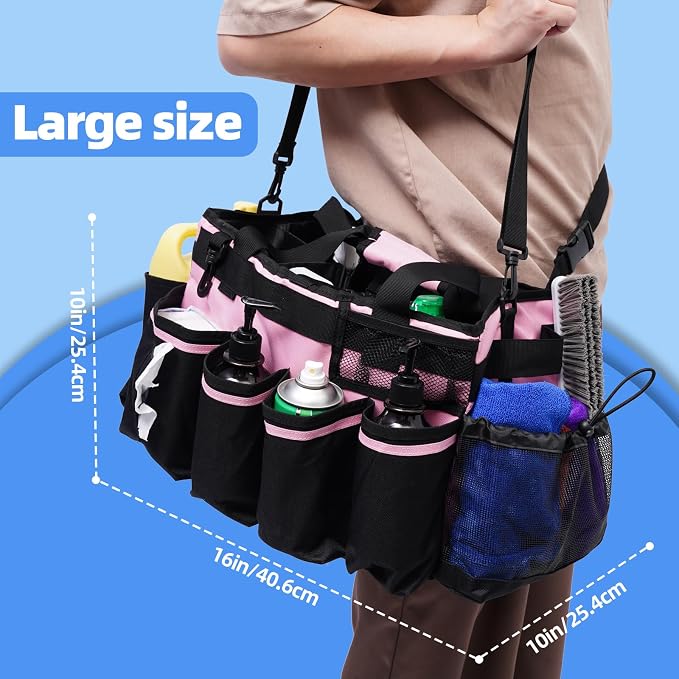 Large Cleaning Caddy, Professional Wearable Supplies Bag - Image 3