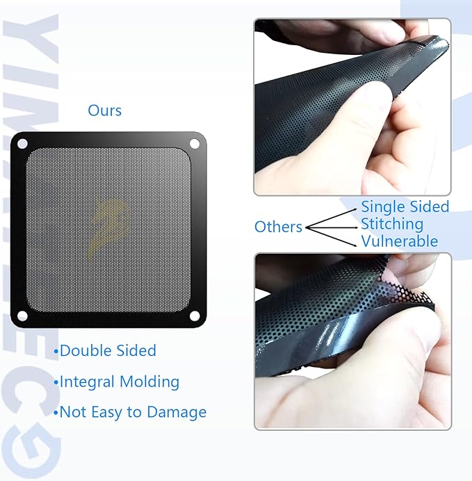 140mm Fan Filter PC Dust Filter Computer Fan Grills Dust Mesh Magnetic Frame PC - Image 3