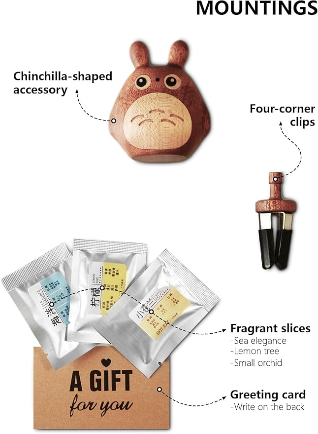 Handmade wooden Car Diffuser for Essential Oils and Refillable Air Freshener - Image 3
