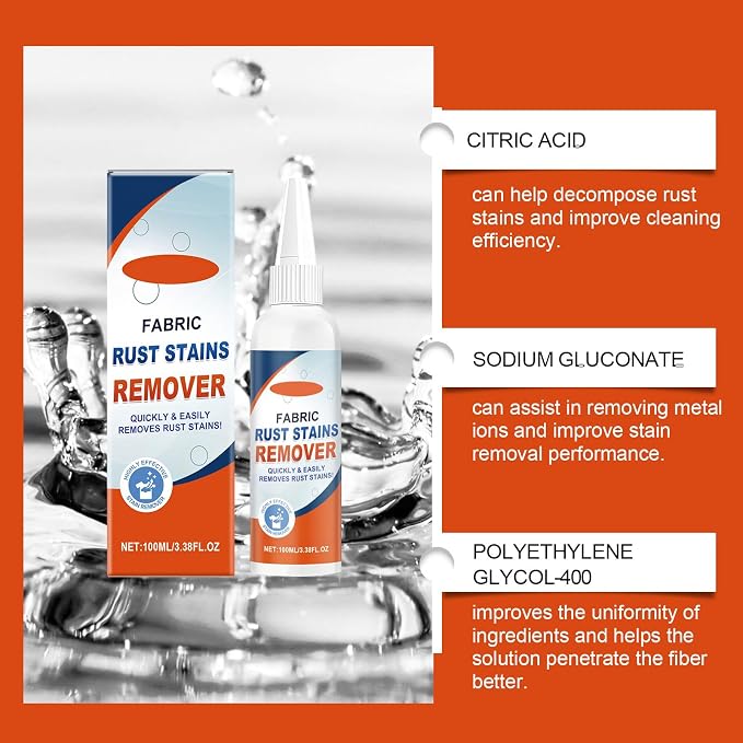 Fabric Rust Remover For Clothes, Strong And Effective Rust Stain Remover For - Image 3
