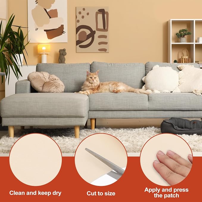 PATIKIL Leather Patches Tape for Furniture, 6.3 x 61 Inch Self Adhesive Vinyl - Image 3