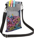 Mesh Clothespin Bag with Hooks Hanging Clothes Pin Bag with Drawstring Closure by AFUOWER