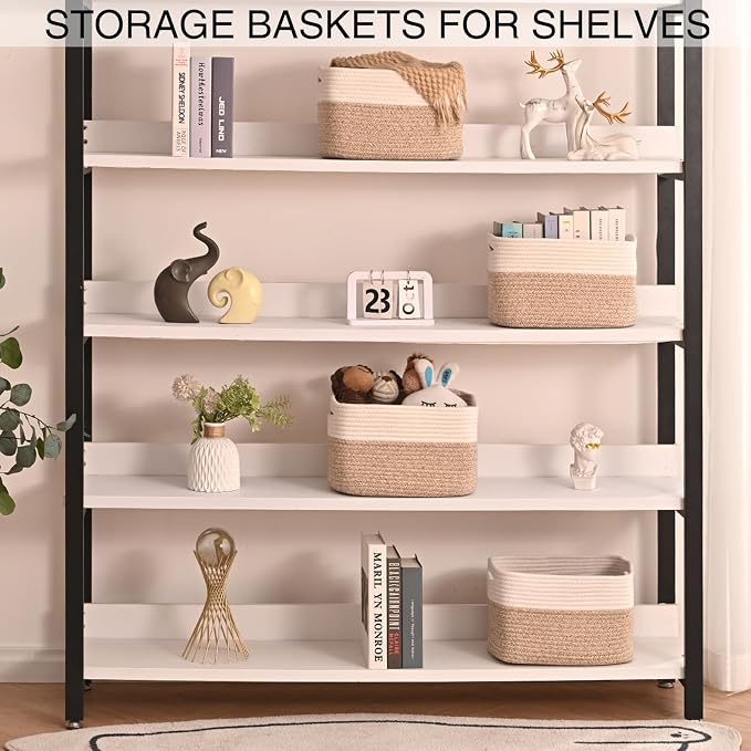 Small Storage Baskets for Organizing, Woven Storage Baskets for Shelves - Image 3