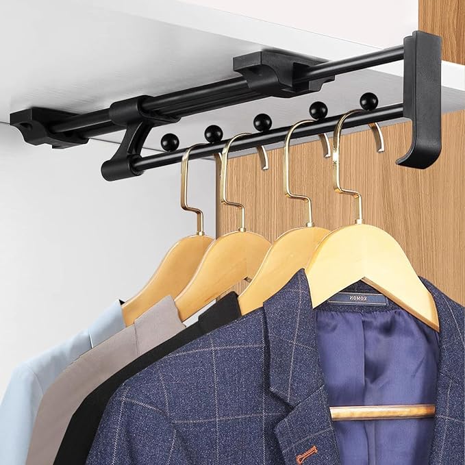 30cm Pull Out Closet Rod Heavy Duty Retractable, 17 FT Indoor and Outdoor - Image 5
