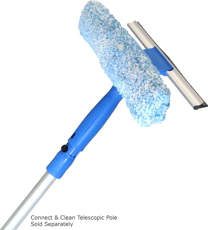 Unger Professional 2-in-1 Squeegee and Scrubber, 14” Window Cleaning Tool - Image 4