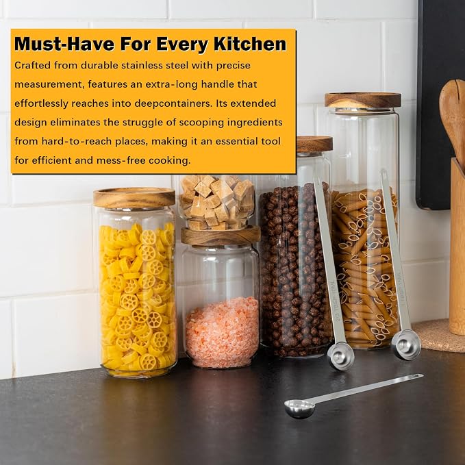 1PCS 1Tsp Extra Long Handle Measuring Spoon, Single Stainless Steel Individual - Image 6
