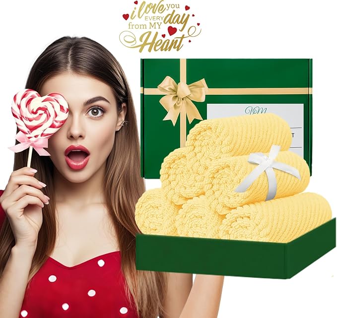 VOOVA & MOVAS Washcloths 6 Pack, Fluffy Hand Towels, Hotel Wash Cloths - Image 6