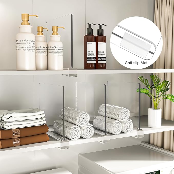 Shelf Dividers Purse Organizer for Closet: 16-Pack Acrylic Bag Storage - Image 5