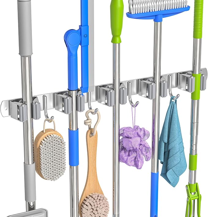 Broom Holder Wall Mount, Mop and Broom Organizer Broom Hanger Storage Tool by Unknown