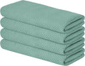 Artoid Mode 100% Cotton Light Green Waffle Weave Kitchen Dish Cloths, 13x28 by ArtoidMode