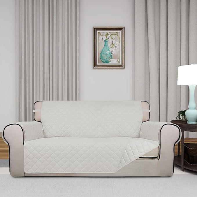 PureFit Reversible Quilted Sofa Cover, Water Resistant Slipcover Furniture - Image 2