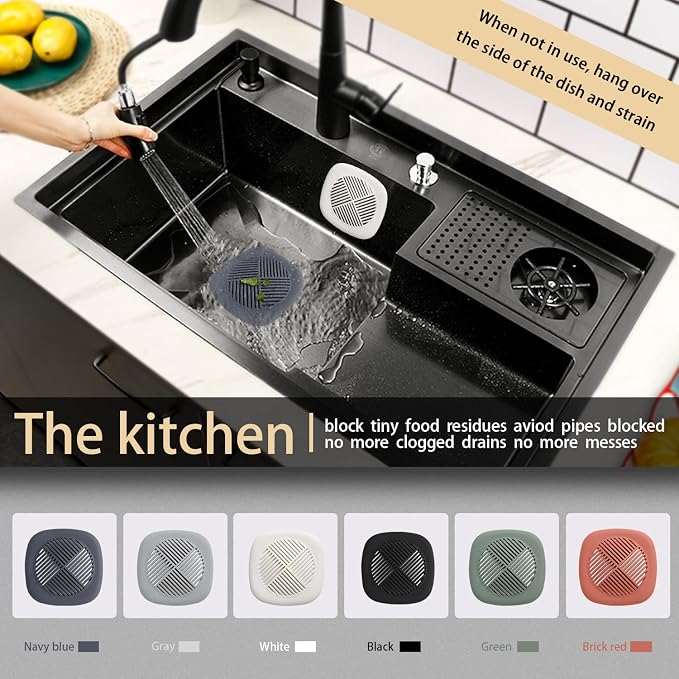 2 Pack Drain Hair Catcher Silicone Drain Protector Hair Stopper - Image 3