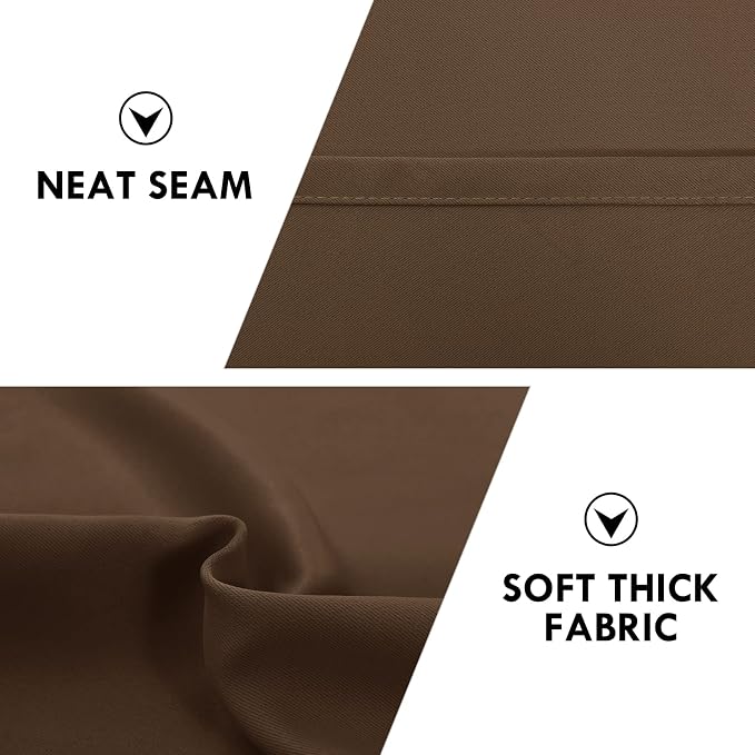 DWCN Brown Blackout Curtains for Bedroom -Rod Pocket Thermal Insulated Room - Image 6