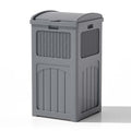 Patiowell 36 Gallon Outdoor Trash Can, Resin Outdoor Garbage Can by Patiowell