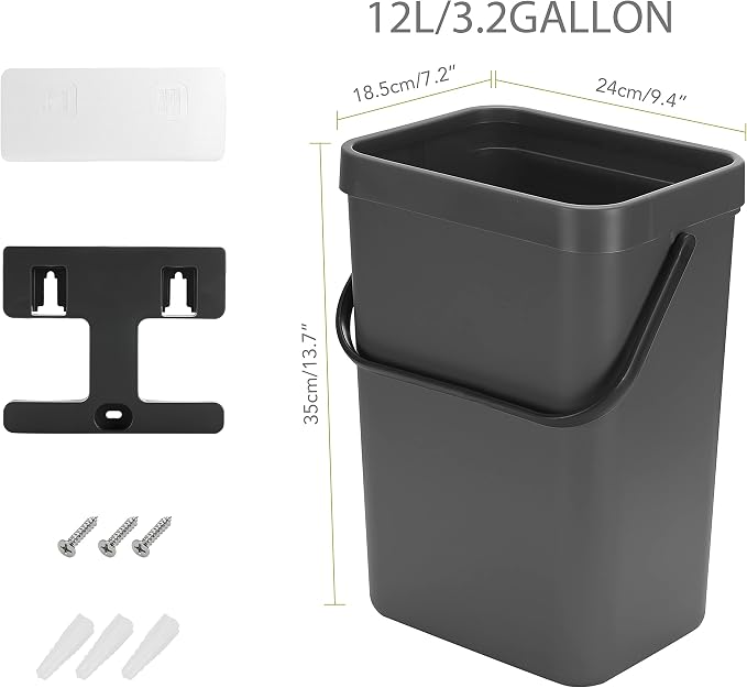stonespace Under Sink Trash Can，Kitchen Compost Bin, Diaper Pail, 3.2 - Image 7