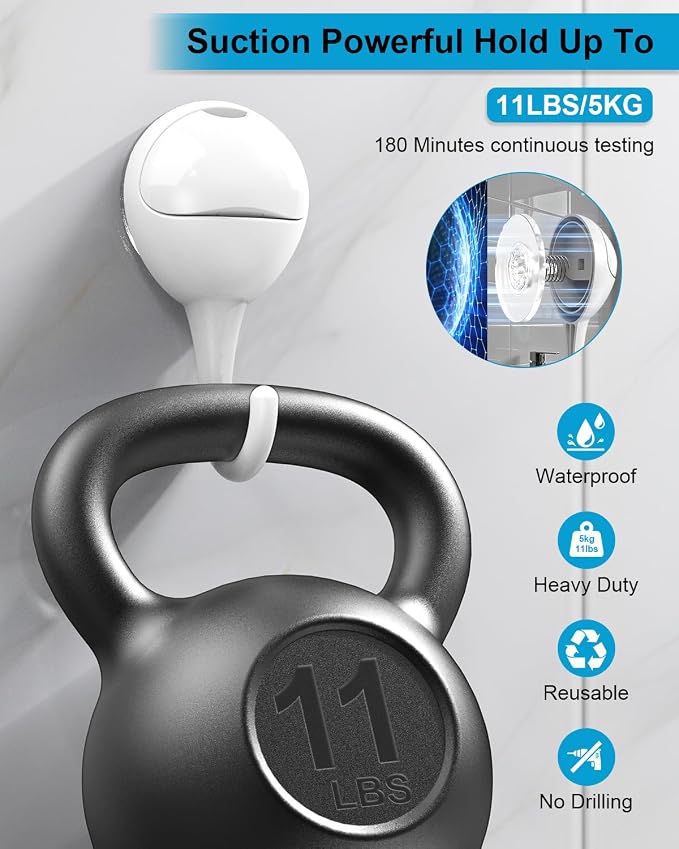 JOTPE 4-Pack Large Suction Cup Hooks - Image 3