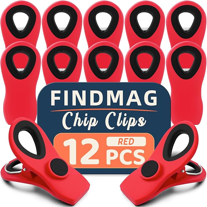 FINDMAG 12 Pack Chip Clips, Airtight Clips by FINDMAG