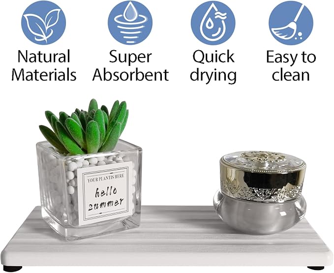 Diatomite Soap Dish, Water Absorbing Stone Tray, Kitchen Sink Organizer - Image 4