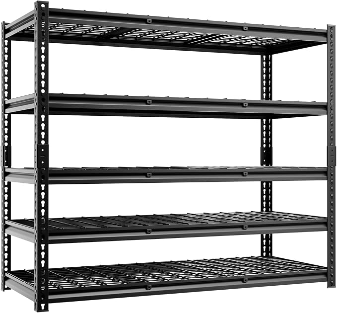 5-Tier 60" W X 24" D X 72" H Storage Shelves 3000LBS Garage Shelving Metal by cynnda